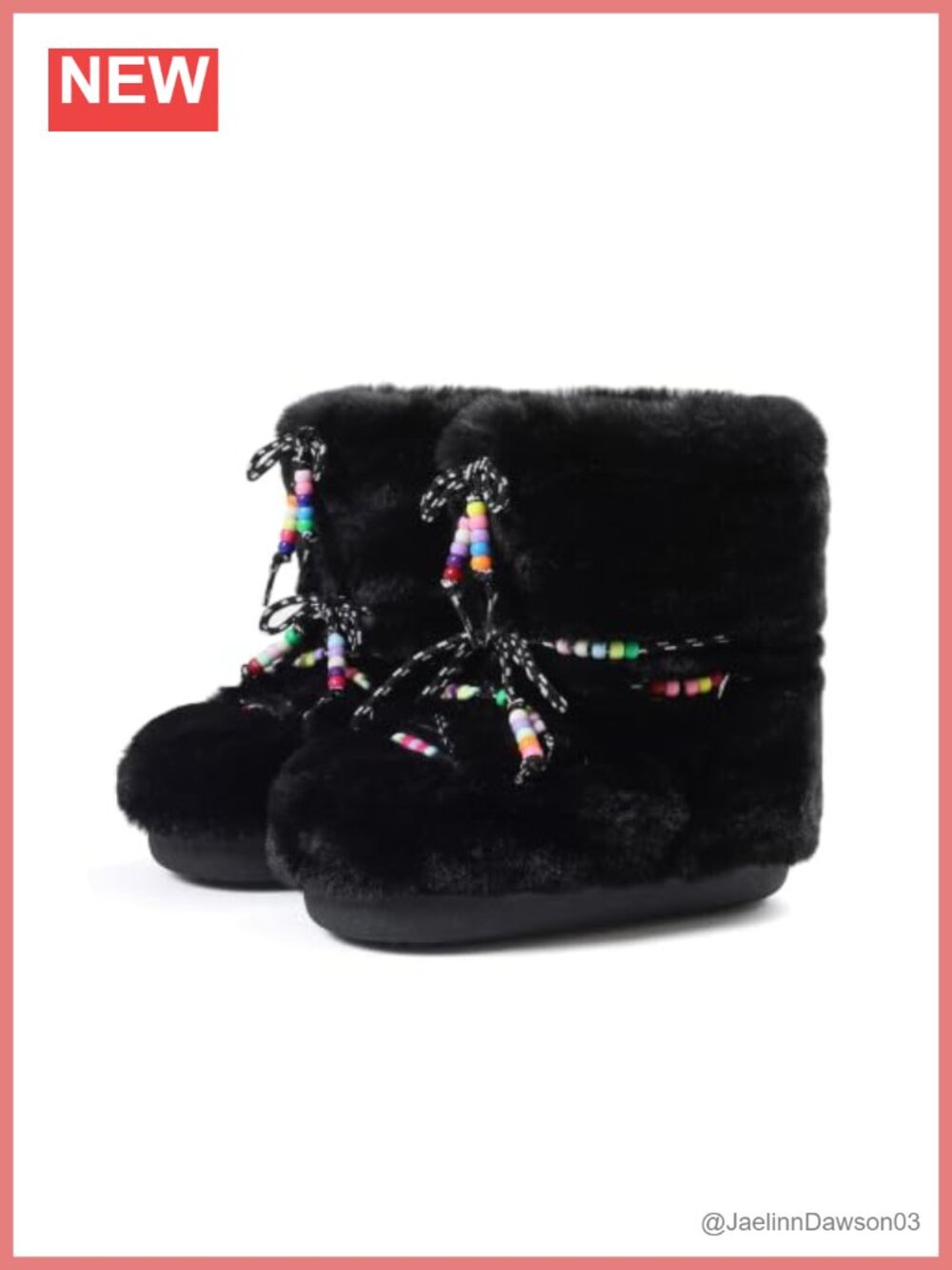 Faux Fur Mid Calf Snow Boots for Women Winter Platform Lace Up